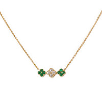 0.26 Ct. Emerald 14K Yellow Gold necklace
