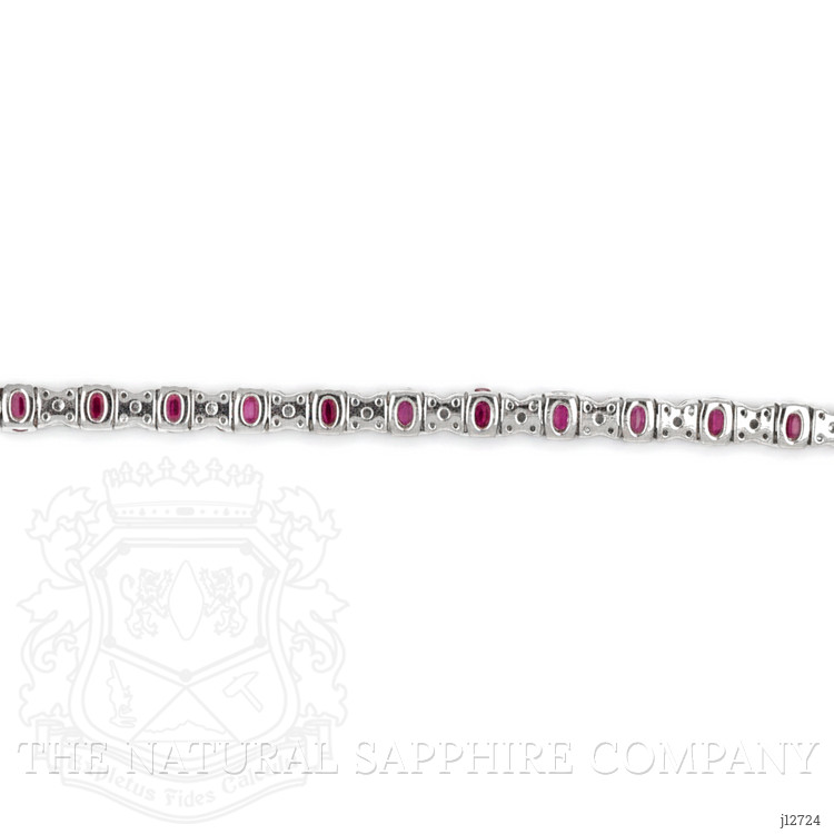 5.60 Ct.Tw. Pink Sapphire and Natural Diamond Tennis/Line Bracelet, Platinum 600