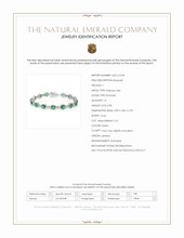 5.08 Ct.Tw.Total Carat Weight Emerald and Natural Diamond Tennis/Line Bracelet, Platinum 600 Scan Report