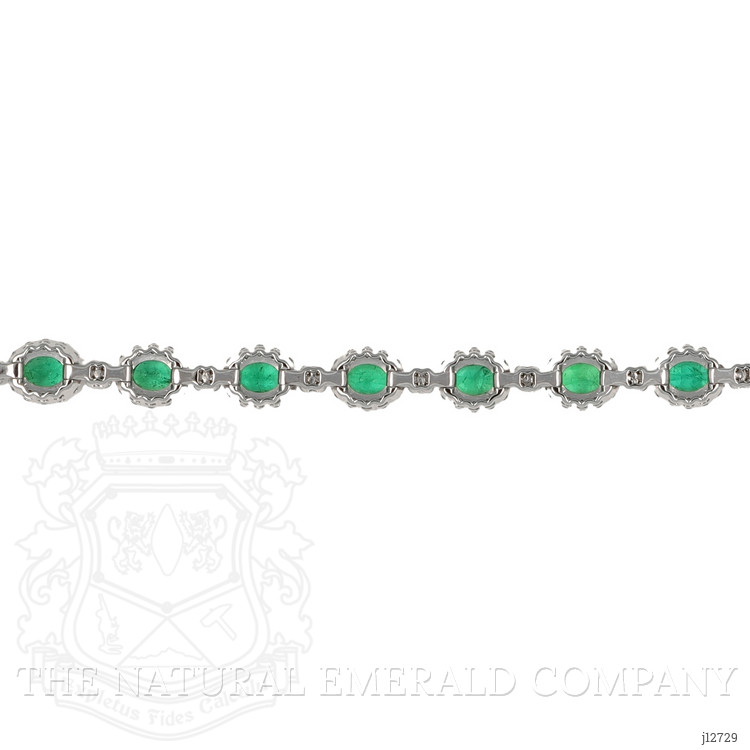 5.08 Ct.Tw. Emerald and Natural Diamond Tennis/Line Bracelet, Platinum 600