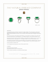 10.95 Ct. Emerald and Natural Diamond Pave Ring, Platinum 950 Appraisal