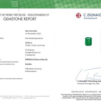 10.95 Ct. Emerald and Natural Diamond Pave Ring, Platinum 950 Scan Report