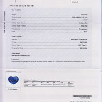 3.43 Ct. Blue Sapphire and Natural Diamond Pave Ring, 18K White Gold Scan Report
