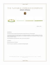 9.86&nbsp;Ct.Tw.Total Carat Weight Emerald Tennis/Line Bracelet, 18K Yellow Gold Appraisal