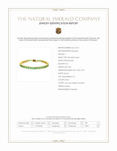 9.86&nbsp;Ct.Tw.Total Carat Weight Emerald Tennis/Line Bracelet, 18K Yellow Gold Scan Report
