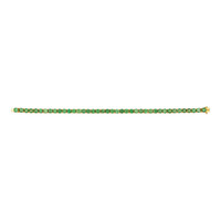 9.86&nbsp;Ct.Tw.Total Carat Weight Emerald Tennis/Line Bracelet, 18K Yellow Gold Image