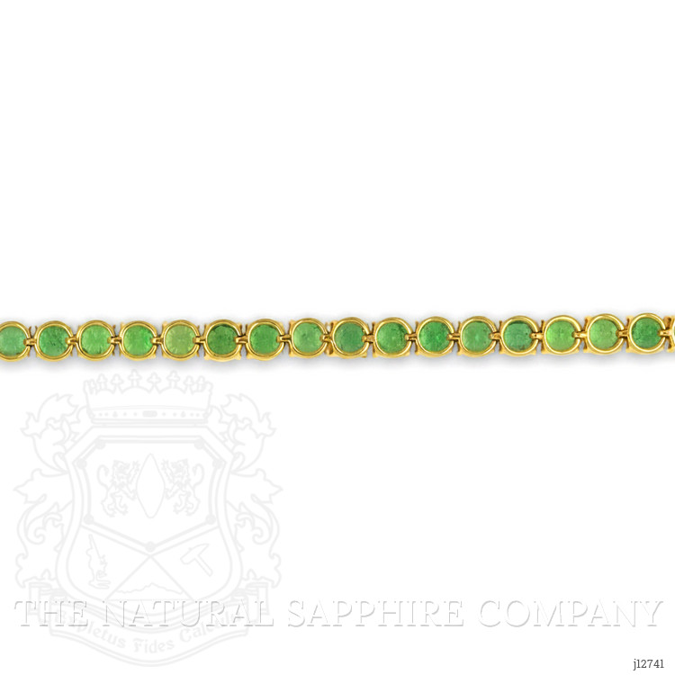 9.86 Ct.Tw. Emerald Tennis/Line Bracelet, 18K Yellow Gold