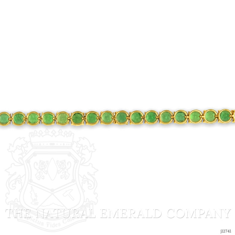 9.86 Ct.Tw. Emerald Tennis/Line Bracelet, 18K Yellow Gold
