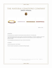 8.60 Ct.Tw.Total Carat Weight Purple Amethyst Tennis/Line Bracelet, 14K Yellow Gold Appraisal