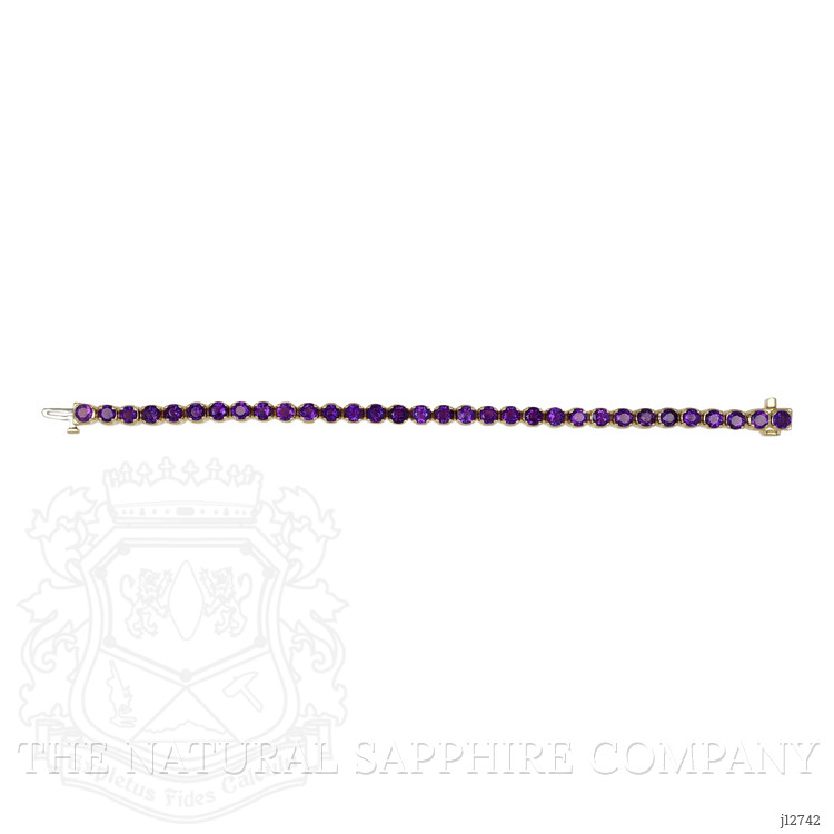 8.60 Ct.Tw. Purple Amethyst Tennis/Line Bracelet, 14K Yellow Gold