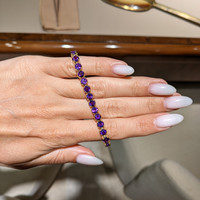8.60 Ct.Tw.Total Carat Weight Purple Amethyst Tennis/Line Bracelet, 14K Yellow Gold Life Style