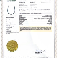 10.41 Ct.Tw.Total Carat Weight Greenish Blue Paraiba Tourmaline Tennis/Line Bracelet, Platinum 950 Scan Report