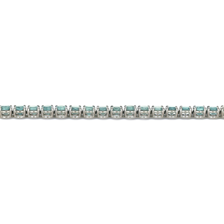 10.41 Ct.Tw. Greenish Blue Paraiba Tourmaline Tennis/Line Bracelet, Platinum 950