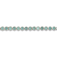 10.41&nbsp;Ct.Tw.Total Carat Weight Greenish Blue Paraiba Tourmaline Tennis/Line Bracelet, Platinum 950 Image