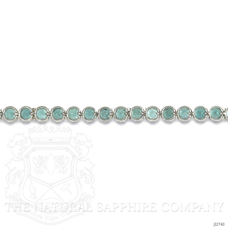 10.41 Ct.Tw. Greenish Blue Paraiba Tourmaline Tennis/Line Bracelet, Platinum 950