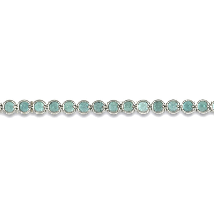 10.41 Ct.Tw. Greenish Blue Paraiba Tourmaline Tennis/Line Bracelet, Platinum 950