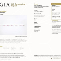 8.01 Ct.Tw.Total Carat Weight Ruby and Natural Diamond Tennis/Line Bracelet, 18K White Gold Scan Report
