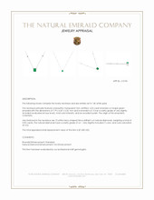 2.02 Ct. Emerald and Natural Diamond Solitaire Necklace, 14K White Gold Appraisal