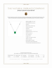 2.02 Ct. Emerald and Natural Diamond Solitaire Necklace, 14K White Gold Scan Report