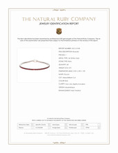 4.01&nbsp;Ct.Tw.Total Carat Weight Ruby Tennis/Line Bracelet, 14K White Gold Scan Report