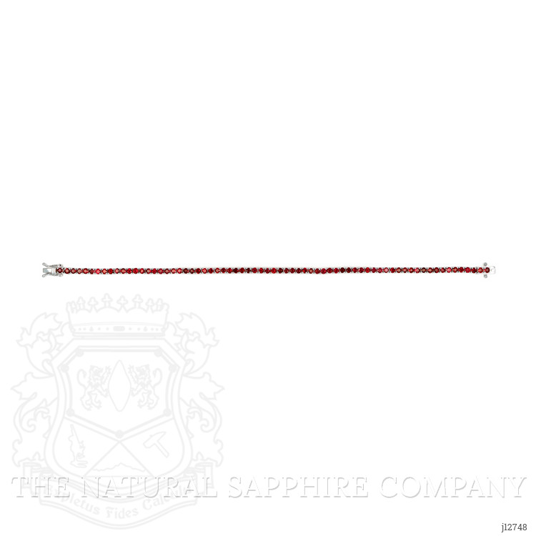 4.01 Ct.Tw. Ruby Tennis/Line Bracelet, 14K White Gold