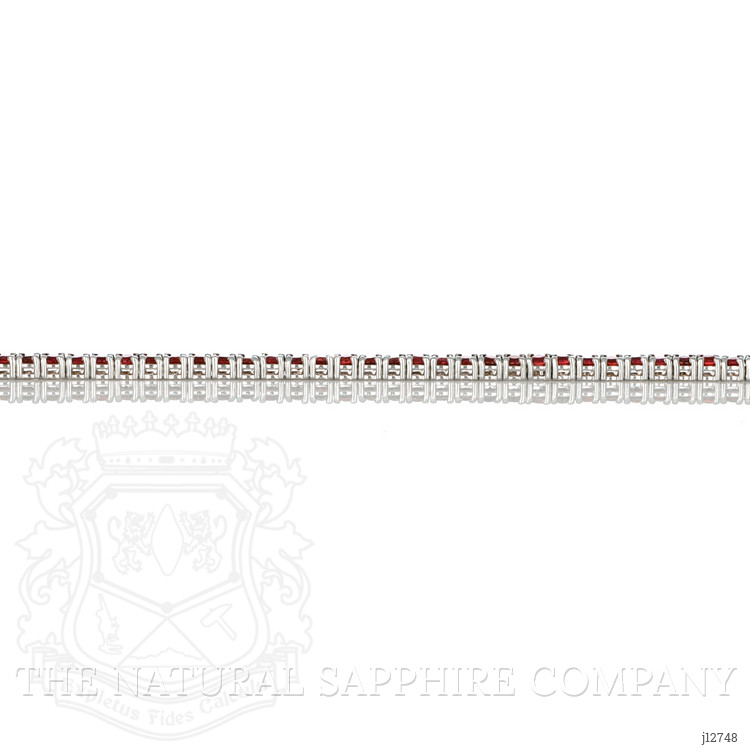 4.01 Ct.Tw. Ruby Tennis/Line Bracelet, 14K White Gold