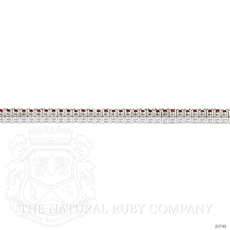 4.01 Ct.Tw. Ruby Tennis/Line Bracelet, 14K White Gold