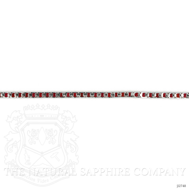 4.01 Ct.Tw. Ruby Tennis/Line Bracelet, 14K White Gold