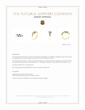 0.43 Ct. Blue Sapphire and Natural Diamond Multi Stone Ring, 14K Yellow Gold Appraisal