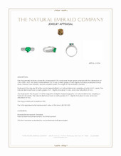 0.96 Ct. Emerald and Natural Diamond Pave Ring, Platinum 950 Appraisal