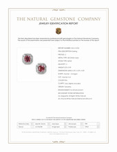 3.50 Ct.Tw.Total Carat Weight Pink Spinel and Natural Diamond Studs Earrings, 18K White Gold Scan Report