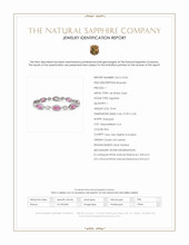 10.44 Ct.Tw.Total Carat Weight Pink Sapphire and Natural Diamond Tennis/Line Bracelet, 14K White Gold Scan Report