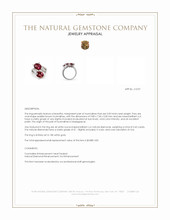 5.00 Ct. Reddish Brown Tourmaline and Natural Diamond Two Stone (toi et moi) Ring, 18K White Gold Appraisal