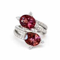 5.00 Ct. Tourmaline 18K White Gold ring