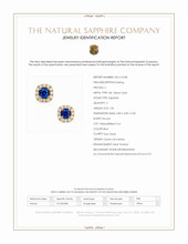 1.06 Ct.Tw.Total Carat Weight Blue Sapphire and Natural Diamond Studs Earrings, 18K Yellow Gold Scan Report