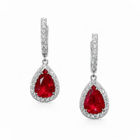 1.89 Ct.Tw. Ruby 18K White Gold earring