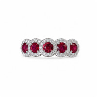 1.05 Ct. Ruby 14K White Gold ring