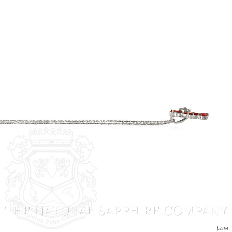 0.91 Ct. Ruby and Natural Diamond Religious Pendant, Platinum 900