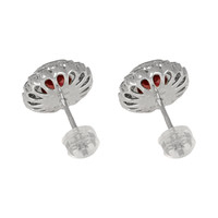 2.93&nbsp;Ct.Tw.Total Carat Weight Ruby and Natural Diamond Studs Earrings, Platinum 950 Image