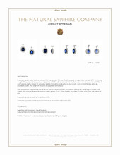 8.71 Ct.Tw.Total Carat Weight Blue Sapphire and Natural Diamond Accent Stones Earrings, Platinum 950 Appraisal