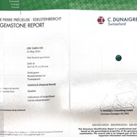 32.95&nbsp;Ct.Tw.Total Carat Weight Emerald Drops Earrings, 18K Yellow Gold Scan Report