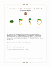 4.67 Ct. Emerald and Natural Diamond Accent Stones Ring, 18K Yellow Gold Appraisal