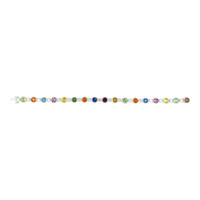 12.58&nbsp;Ct.Tw.Total Carat Weight Multi Color Sapphire and Natural Diamond Bezel Bracelet, Platinum 600 Image