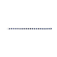8.90&nbsp;Ct.Tw.Total Carat Weight Blue Sapphire and Natural Diamond Tennis/Line Bracelet, Platinum 600 Image