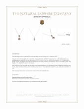 0.87 Ct.Tw.Total Carat Weight Padparadscha Sapphire and Natural Diamond Pave Pendant, Platinum 900 Appraisal