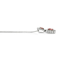 0.87&nbsp;Ct.Tw.Total Carat Weight Padparadscha Sapphire and Natural Diamond Pave Pendant, Platinum 900 Image