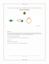 1.65 Ct. Emerald Bezel Ring, 18K Yellow Gold Appraisal