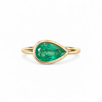 1.65 Ct. Emerald 18K Yellow Gold ring