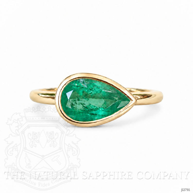 1.65 Ct. Emerald Bezel Ring, 18K Yellow Gold