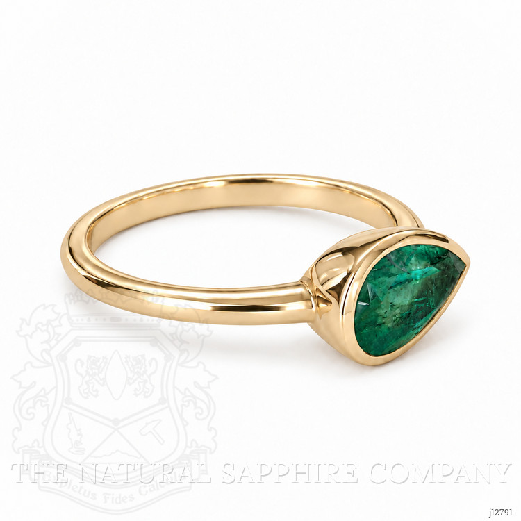 1.65 Ct. Emerald Bezel Ring, 18K Yellow Gold
